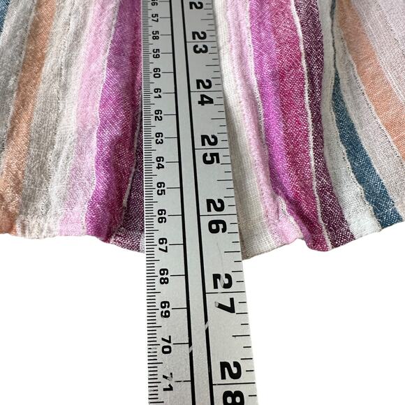 Rails Sydney Top Women’s XS Avila Striped Linen Blend Metallic Thread Button - Picture 12 of 12